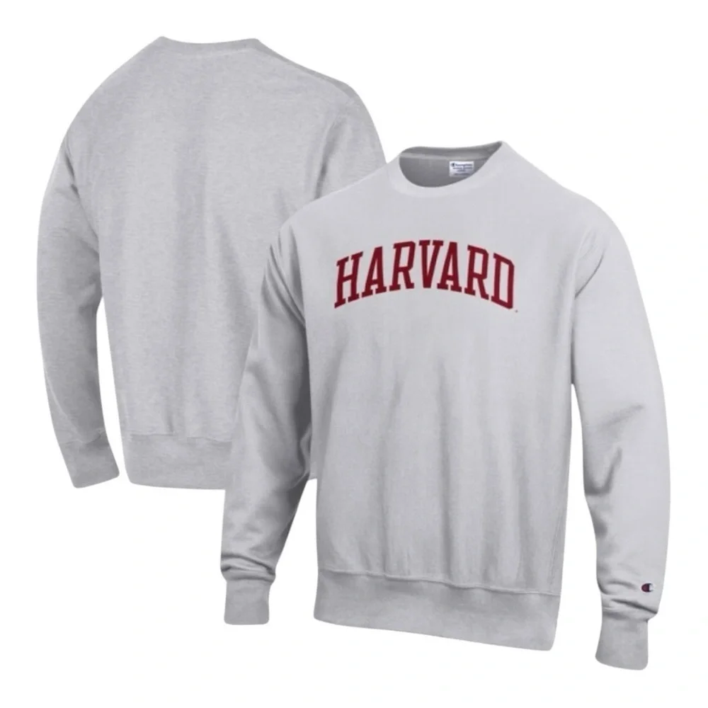 Champion Reverse Weave HARVARD Gray Heathered Crew Neck Sweatshirt Men’s Medium - Picture 1 of 10
